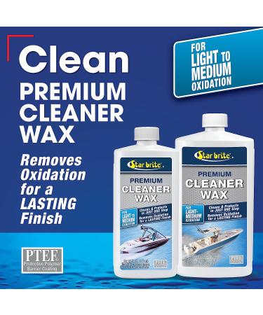 STAR BRITE One-Step Premium Cleaner Wax with PTEF 32oz - Removes Oxidation, Cleans & Protects for Long Lasting Finish - Buy Online on GoSupps.com