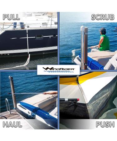WindRider Telescoping Boat Hook - Floating, Double Grip, Super Strong, Threaded End - 8 or 12ft, Push Pole Multipurpose - Buy Online on GoSupps.com