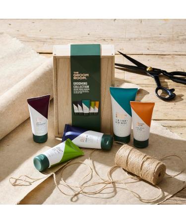 The Groom Room Mens Grooming Gift Set Collection - Premium Christmas Toiletry Set with Hair and Body Wash Face Wash and Scrub Shaving Gel Moisturizer and Shave Balm - Buy Online on GoSupps.com