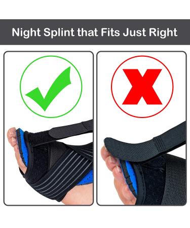 Sanzix Plantar Fasciitis Night Splint - Adjustable Brace for Arch Pain Relief, Achilles Tendonitis Support - Men & Women - Buy Online on GoSupps.com