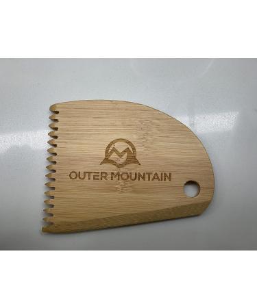 Outer Mountain Bamboo Surfboard Wax Comb - Surf Wax Scraper & Remover - Perfect Surfer Gift - Buy Online on GoSupps.com