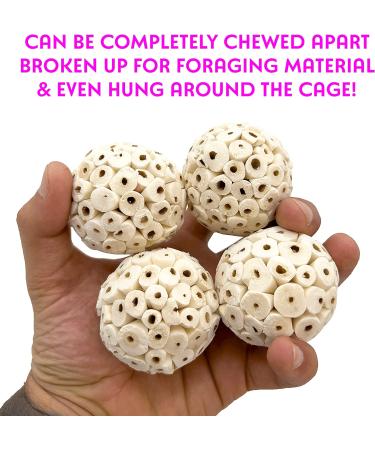 M&M Assorted Sola Bird Toys - Natural Shredding Foot Toys with Small Sola Balls (12-Pack) - Buy Online on GoSupps.com