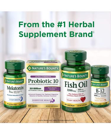 Nature's Bounty Hemp Seed Oil 1000mg Softgels - Cold Pressed Herbal Supplement - Buy Online on GoSupps.com