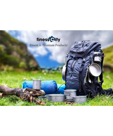 Titanium Utility Cutlery Set with Chopsticks - Strong, Lightweight & Healthy | 4-Piece Set for Indoor/Outdoor Use - Buy Online on GoSupps.com