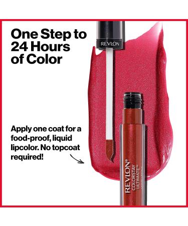 REVLON ColorStay Ultimate Longwear Liquid Lipstick in Brilliant Bordeaux - 2 Pack, 0.07 Oz - Satin Finish, Rich Lip Color - Buy Online on GoSupps.com