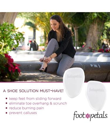 Foot Petals Women's Rounded 3 Pair Clear Gel Inserts - One Size - Buy Online on GoSupps.com