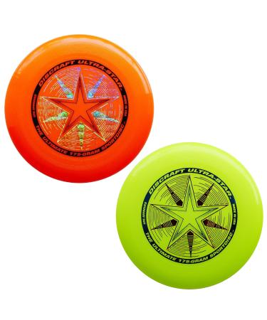 Discraft 175 Gram Ultra Star Sport Disc - 2 Pack Orange & Yellow