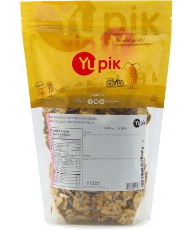 Yupik Mini Corn & Flax Seed Chips 400 g 6 Count Gluten-Free Kosher Vegan Salted Corn Chips Savory Crackers with Flax Seeds Source of Fiber Crunchy Snack Ideal for Dips - Buy Online on GoSupps.com