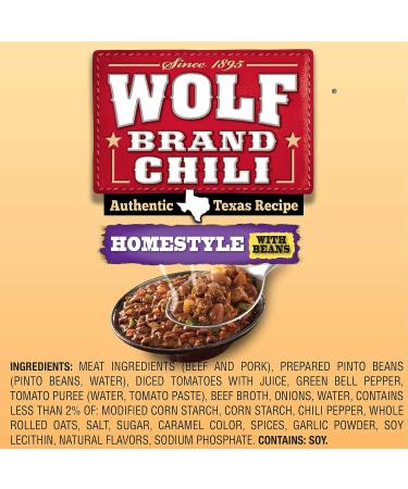 Wolf Brand 15 oz Homestyle Chili with Beans - Pack of 12 - Buy Online on GoSupps.com