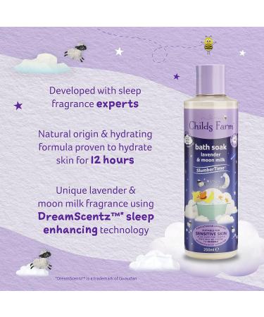 Childs Farm Slumber Time Sleep Bath Soak Lavender & Moon Milk 250ml - Gentle Bath Soak for Newborns with Dry, Sensitive, Eczema-Prone Skin - Buy Online on GoSupps.com