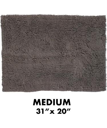 Doggy Place Microfiber Door Mat - Soft & Plush Pet Mat - Absorbent & Non-Slip - Medium 31x20 Ash - Buy Online on GoSupps.com