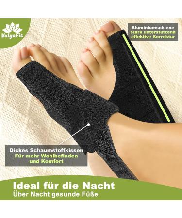 Valgofit Hallux Valgus Correction Rail with Silicone Toe Spreaders - Universal Size BPA Free Night Splint for Men & Women - Day & Night Use - Buy Online on GoSupps.com