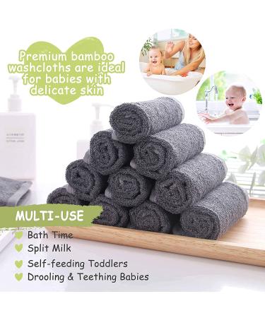 Bamboo Wash Cloths - Jeffsun Makeup Remover and Facial Cleansing Cloths for Delicate Skin - Super Soft Baby Washcloths (10X10 inch, Pack of 6) - Buy Online on GoSupps.com