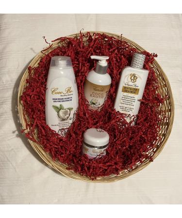 CoCo Bee Hamper Set - Vegan Gift - Pamper Set - Luxury Coconut Oil Product - Gift for her - Mom Gift - Pure Coconut Oil - Buy Online on GoSupps.com