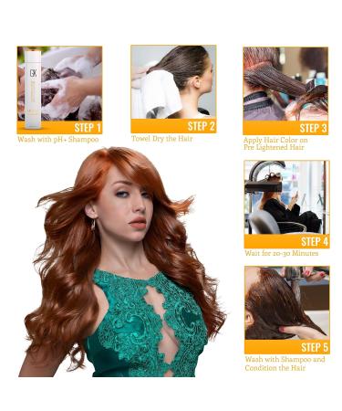 GK HAIR Global Keratin Hair Color Cream - 6.11 Dark Ash Blonde (3.4 Fl Oz) | Nourishing Long-Lasting Permanent Hair Dye for Professional Styling - Buy Online on GoSupps.com