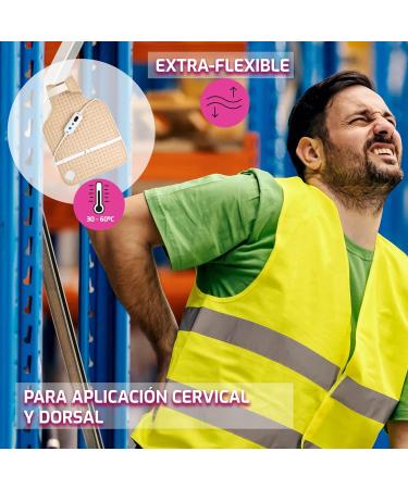 Buy Pekatherm SS35TD Electric Heating Pillow for Neck & Back 56x39 cm 100W 3 Temperature Levels | Soft Polyester Thermal Relief | International Shipping Available - Buy Online on GoSupps.com