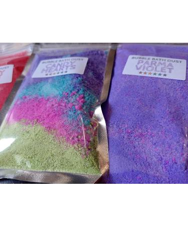 Set of 3 Bubble Bath Dust - Sweet Scents Cherry Boost Parma Violet Candy Hearts (Bath Bomb Dust with Lasting Bubbles) Contains Epsom Salts (Sweet) - Buy Online on GoSupps.com