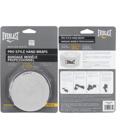 Everlast 4456WHT Hand Wraps White 180 - Premium Boxing Hand Wraps - Buy Online on GoSupps.com