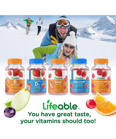 Lifeable Vitamin C 750mg Gummies - Natural Flavor Immune Support Supplement for Adults - 90 Vegetarian GMO-Free Chewables - Buy Online on GoSupps.com