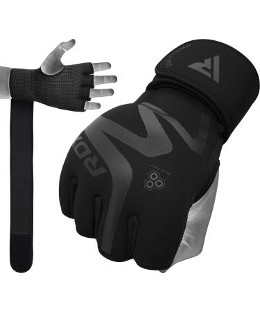 RDX inner gloves MMA boxing bandages martial arts sandbag gloves sparring inner grappling training gloves (reusable) black M