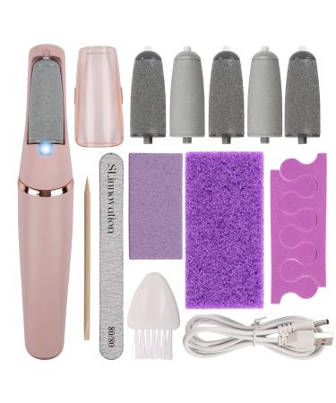 SLinnovation Electric Callus Remover for Feet - Cordless Foot File Set w/Fine & Coarse Roller - Pedicure Tools and Exfoliator Supplies - Scrubber  Grinder and Foot Scraper - Dead Heel Skin Removers