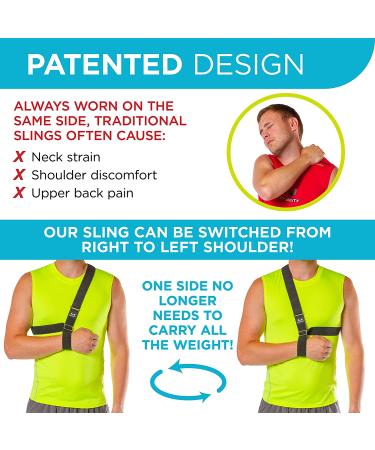 BraceAbility Shoulder Sling: Patented Arm Support for Collarbone & Rotator Cuff Injuries (Universal) - Buy Online on GoSupps.com