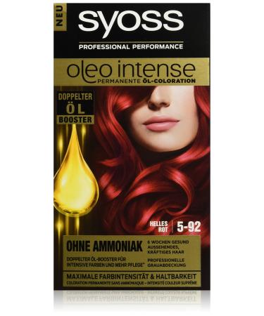 Syoss Oleo Intense Hair Colour 5-92 Bright Red Permanent Colour