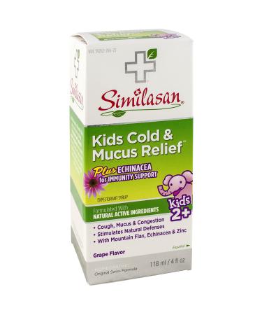 Similasan Kids Cold & Mucus Relief Grape Flavor Kids 2+ 4 fl oz (118 ml)