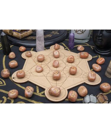 Crocon Peach moonstone Rune Tumble Shape Gemstone Rune with Elder Futhark Alphabet Engraved 25 pcs Runes Set Crystal Divination Healing Chakra Reiki with a Pouch Size : 15-20 mm - Buy Online on GoSupps.com