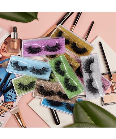 10 Pairs Mink Fluffy 25mm Fake Eyelashes Pack - Long, Thick, Handmade, Reusable - 8D Volume Lashes - Mixed Styles - Bulk Value Set - Buy Online on GoSupps.com