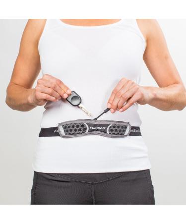 FuelBelt Helium Stretch Belt with Storage & Bib Locks One Size Black/Grey | International Shipping Available - Buy Online on GoSupps.com