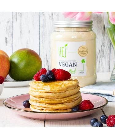 HEJ Protein Vegan - Premium Vegan Protein Powder Shake | Vanilla Flavor | 900g | Plant-Based & Nutritional Boost - Buy Online on GoSupps.com