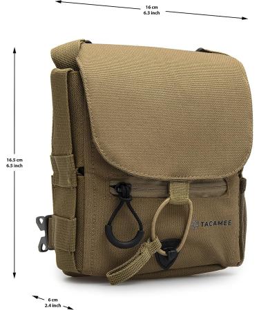 Tacamee Binocular Harness Pack - Cordura Nylon w/ Weather & Abrasion Resistance | Adjustable, Portable Case w/ Fleece Lined Interior & Range Finder Pouch, Brown - Buy Online on GoSupps.com