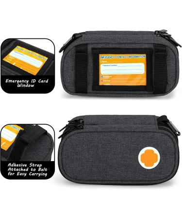Buy Curmio Double Layer Adrenaline Travel Bag - Portable Storage for EpiPens AUVI-Q & Asthma Inhaler | Black - Buy Online on GoSupps.com