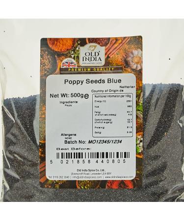 Old India 500g Blue Poppy Seeds - Top Quality for Cooking and Baking - Buy Online on GoSupps.com