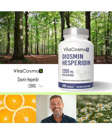 Diosmin Hesperidin 1200 mg Complex 240 Capsules Citrus Bioflavonoids Rich Fruit Extract 100% Vegetarian Non-GMO & Gluten Free Diosmin Supplement with Max Strength 240 Count (Pack of 1) - Buy Online on GoSupps.com