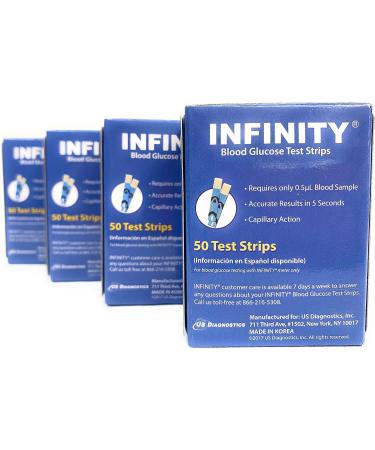 Infinity Blood Glucose Test Strips 200 Ct - Accurate Diabetic Testing Strips - Buy Online on GoSupps.com