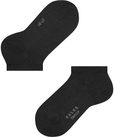 FALKE Unisex Kids Sustainable Cotton Trainer Socks - Black/Grey - 1 Pair 23-26 - Buy Online on GoSupps.com