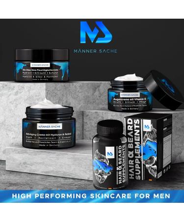 Men's Eye Cream for Dark Circles & Wrinkles Anti-Aging with Aloe Vera & Hyaluronic Acid | Made in Germany - Buy Online on GoSupps.com