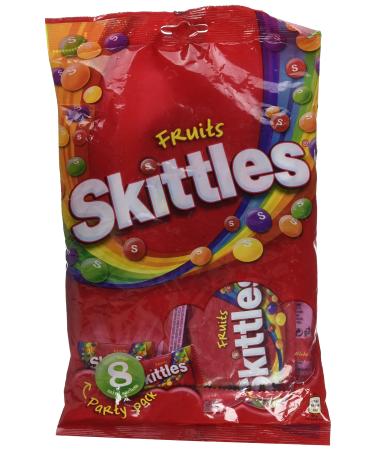SKITTLES Bonbons Dragéifiés - 8 Mini Sachets de 26g - Goût Fruits