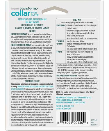 Sergeant's Guardian Pro Flea & Tick Cat Collar - 1 Count - Buy Online on GoSupps.com