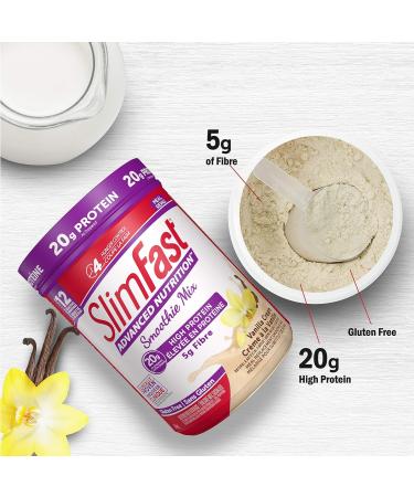Slim Fast Advanced Nutrition Meal Replacement or Weight Loss Shake & Advanced Nutrition Meal Replacement or Weight Loss Shake 20g High Protein Smoothie Powder Vanilla Cream Gluten Free 324g - Buy Online on GoSupps.com