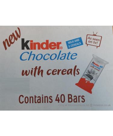  Kinder Kinder Chocolate With Cereal Bars - Pack of 40 Bars - Buy Online on GoSupps.com