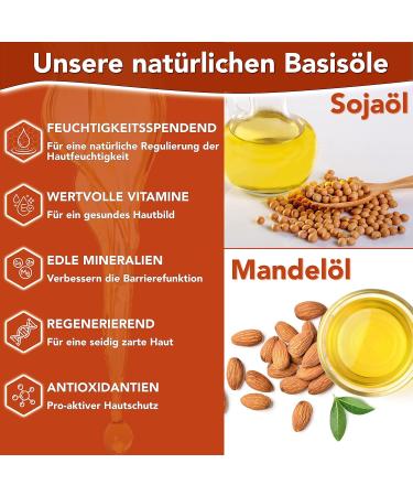 DANICHOU Massage Oil 250ml Natural Heating & Relaxing Formula with Soybean & Almond Oil Essential Oils for Intensive Relaxation 100% Natural Cosmetics - Buy Online on GoSupps.com