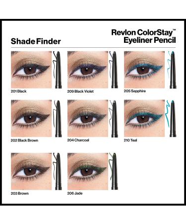 Revlon ColorStay Waterproof Pencil Eyeliner - Smudgeproof Charcoal Eye Makeup - Buy Online on GoSupps.com