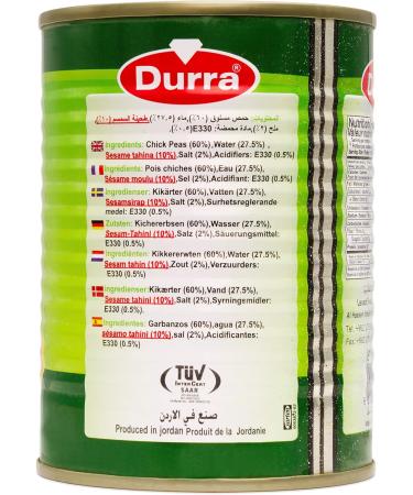 Durra Hummus bi Tahina Arabic chickpea puree in a set of 4 to 370 g - Buy Online on GoSupps.com