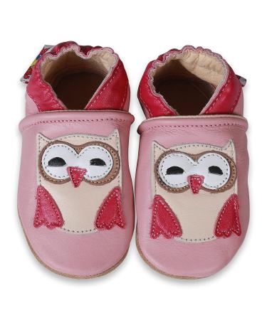 SHADOW DANCE UK Baby Shoes Toddler Shoes with Soft Sole Baby Boy Shoes - Baby Girl Shoes New Born Leather Kids Winter Booties 26 Theowl 0-6 Months