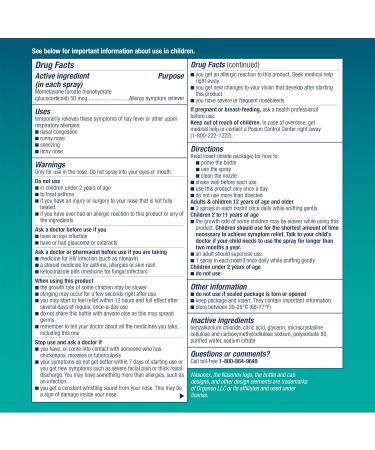 Nasonex 24HR Allergy Nasal Spray Non-Drowsy Scent-Free Mist Allergy Symptoms + Nasal Congestion Full Prescription Strength 120 Sprays (3 Pack) - Buy Online on GoSupps.com