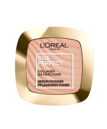 L'Oreal Paris L'Or al Paris Pari Nourishing Powder for Mature Skin for Silky and Radiant Complexion Age Perfect Compact Powder No. 03 Medium to Dark 1 x 9 g