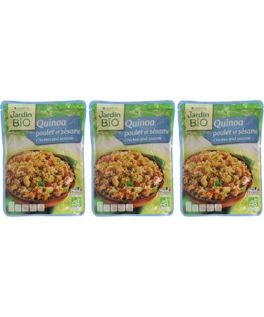 Jardin BiO tic - Boulgour Quinoa Chicken oriental style - organic - Salty - AB certified - 220g bag - Pack of 3 - Buy Online on GoSupps.com